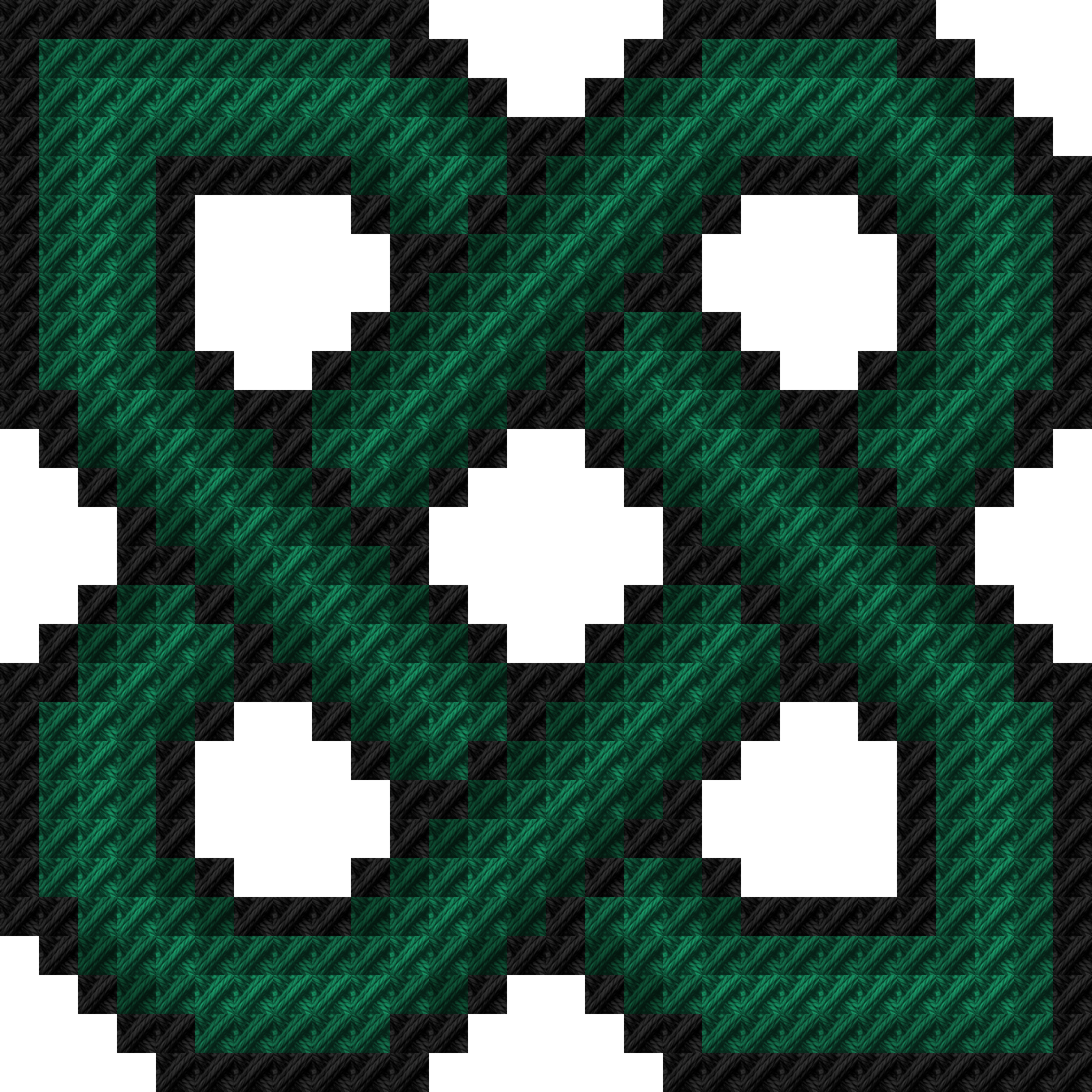 Sample stitched in Emerald