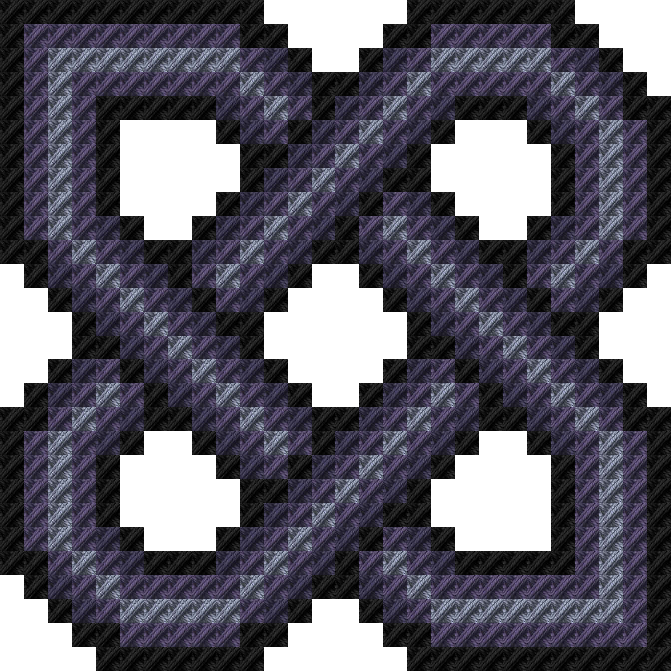 Sample stitched in Indigo