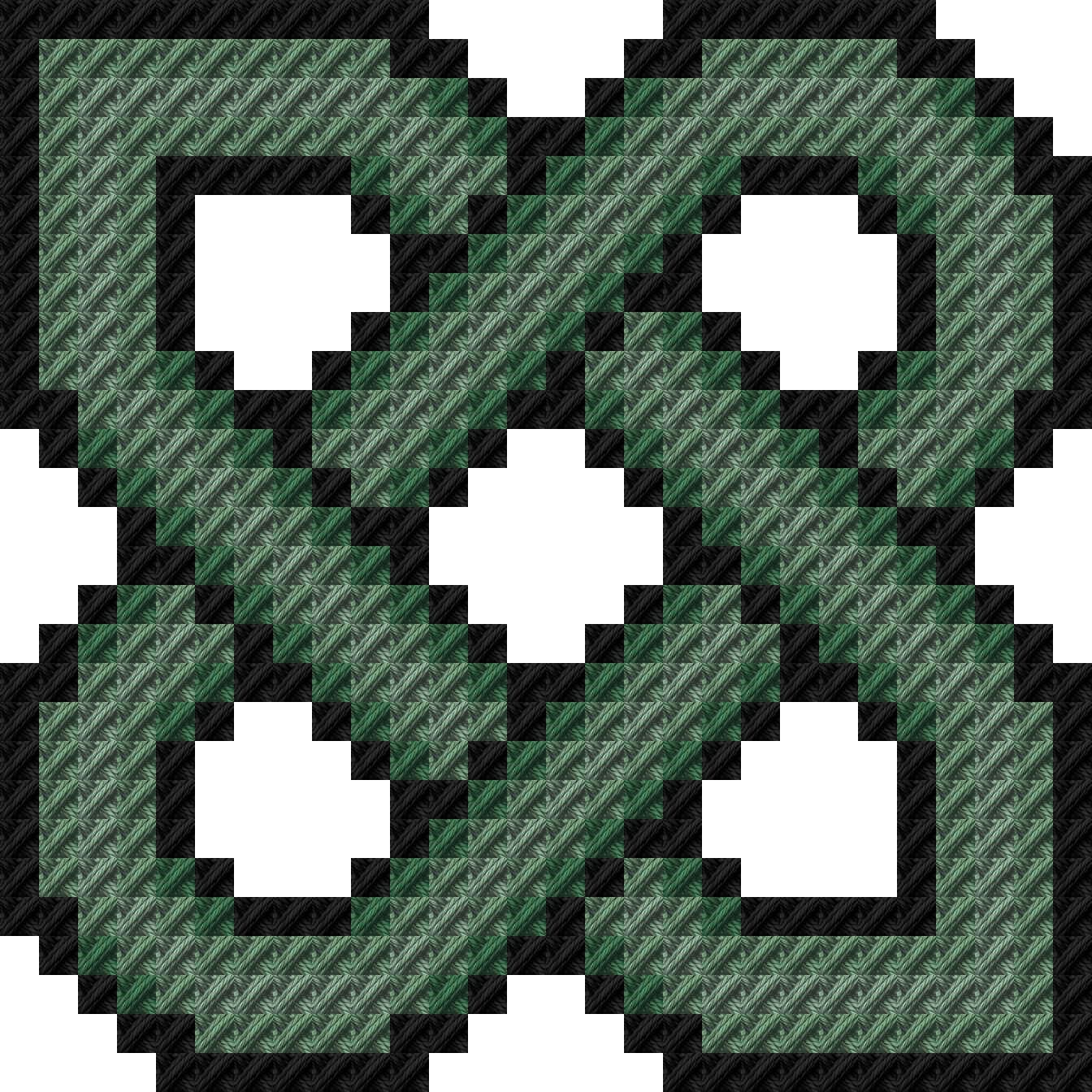 Sample stitched in Jade