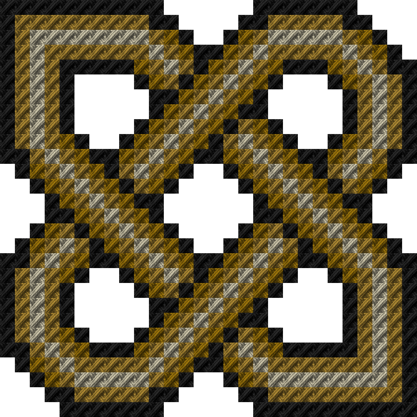 Sample stitched in Old Gold