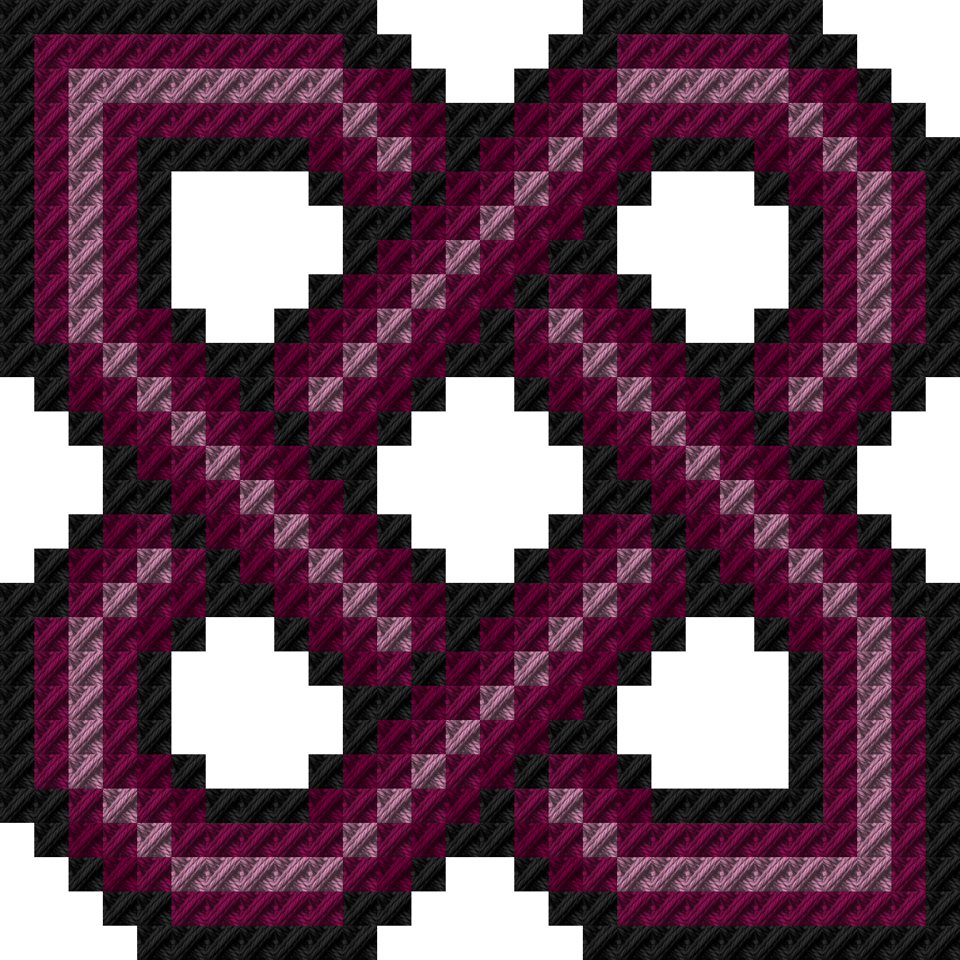 Sample stitched in Plum