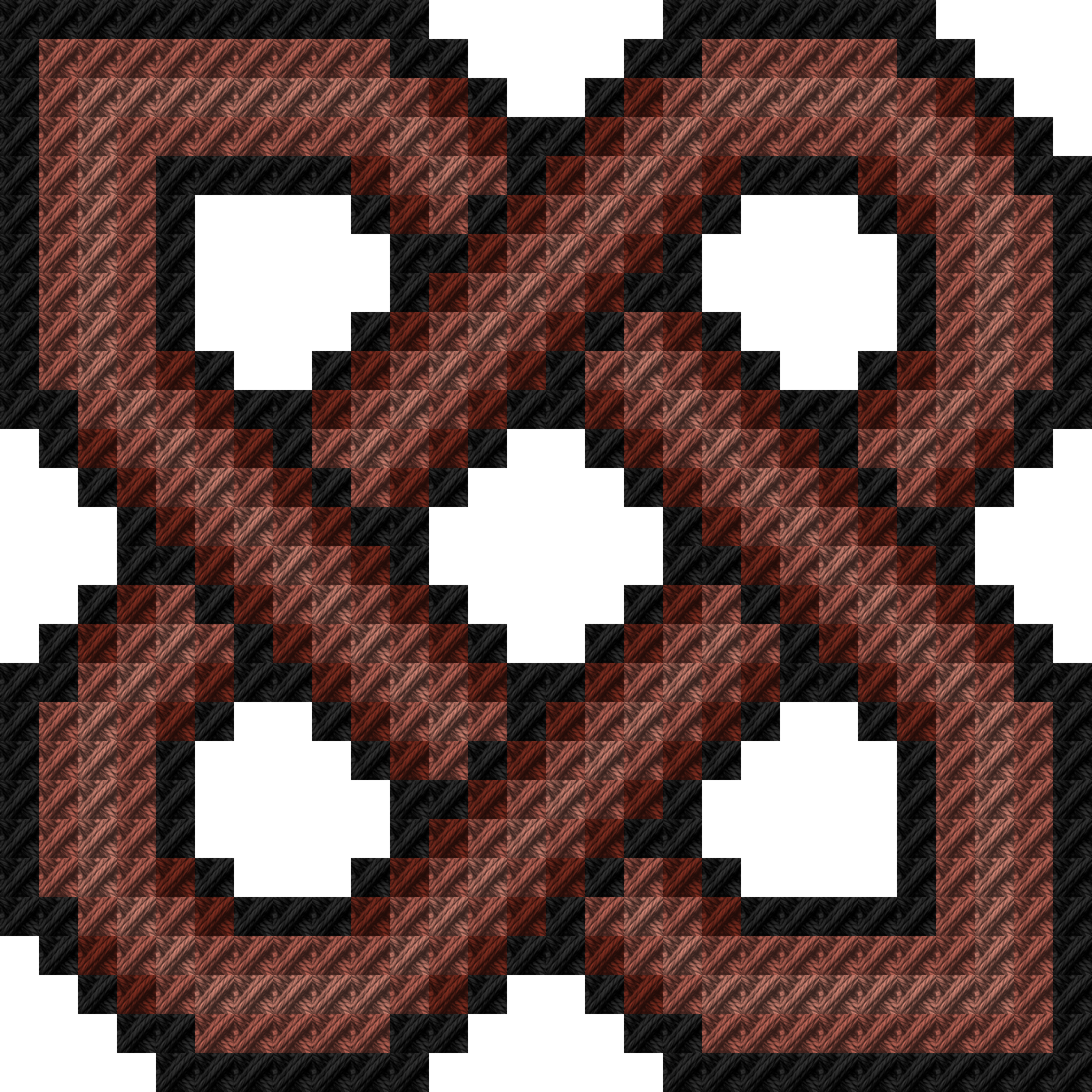 Sample stitched in Terra Cotta