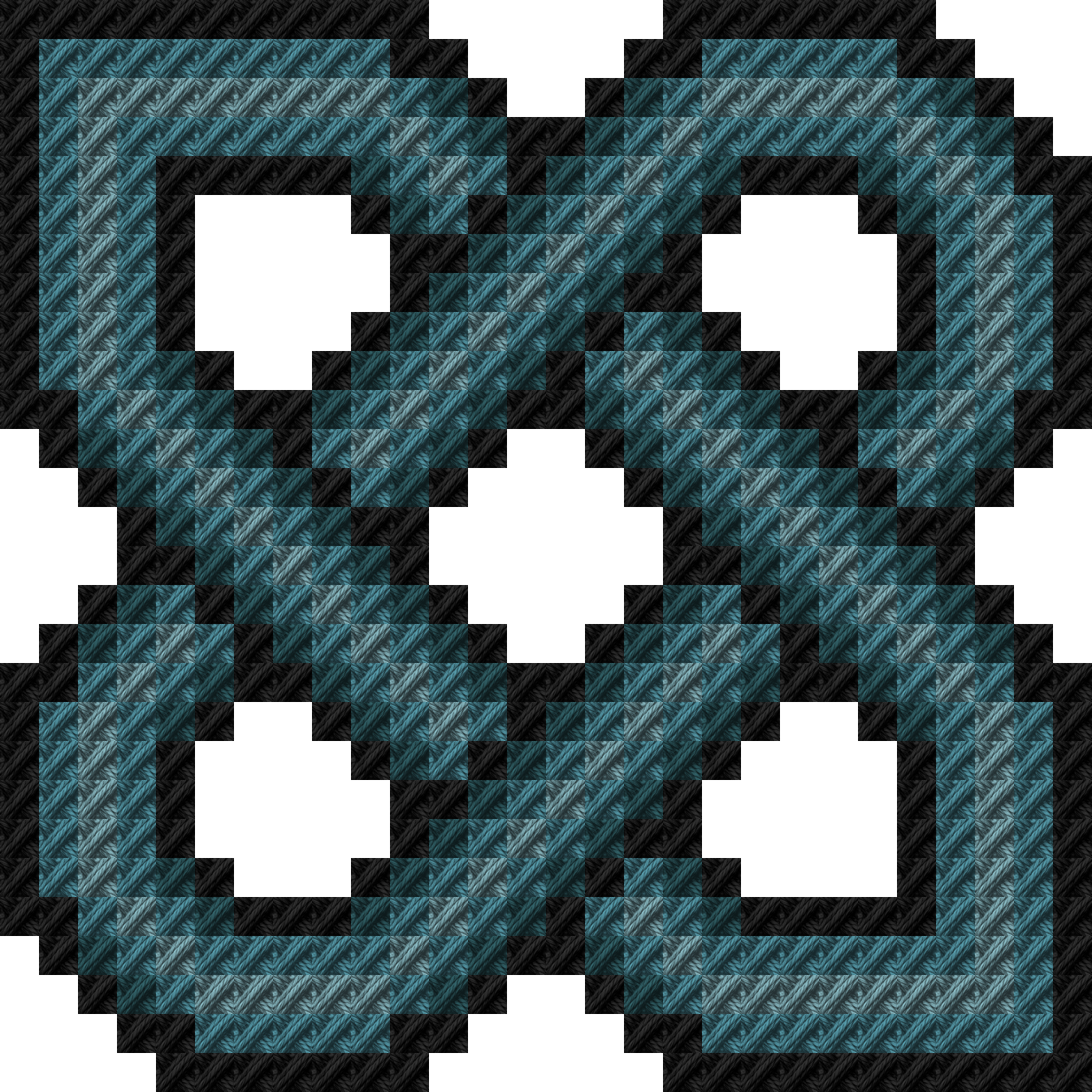Sample stitched in Turquoise